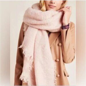 cozy Anthropologie blush shawl